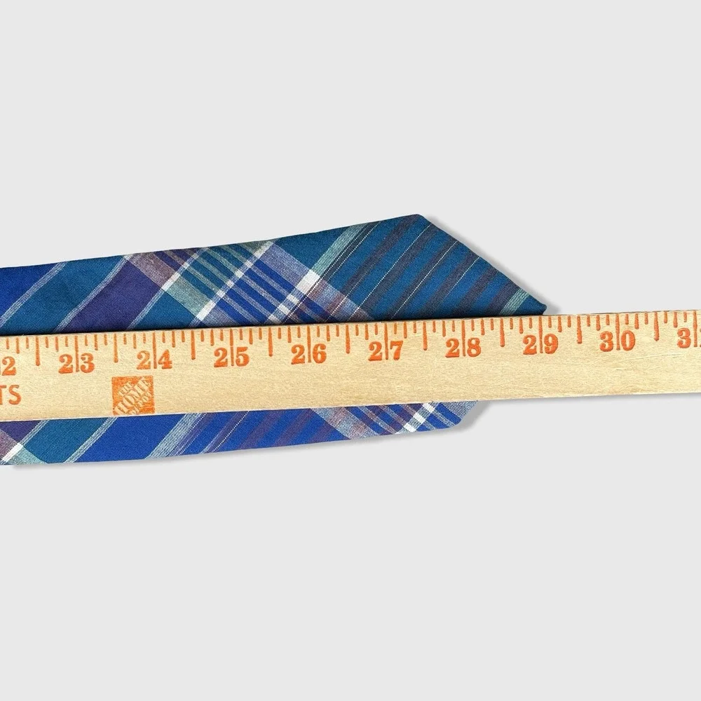 J Crew Ludlow Plaid Silk‎ Blend Necktie Men Blue Green Purple Preppy 58